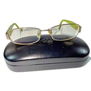 COACH TARYN Eyeglasses Frame HC5001 9020 52-16-135 Silver Tortoise Green XT74